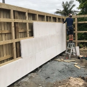 Image of Pool Wall being built